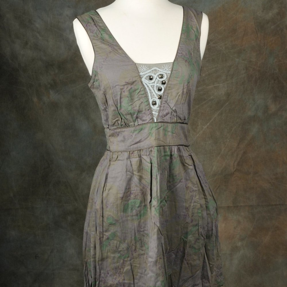 Free People ,Grey A-Line Dress, Criss-Cross Back, Size 2 {EX+}
